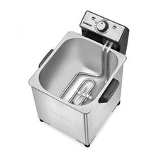 Load image into Gallery viewer, Silver/Black Compact Deep Fryer 1079CDR
