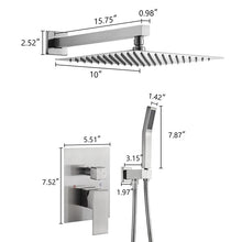 Load image into Gallery viewer, Brushed Nickel Complete Shower System With Rough-In Valve
