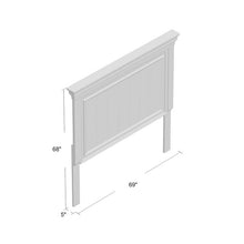 Load image into Gallery viewer, Queen White Conard Panel Headboard (485MM)
