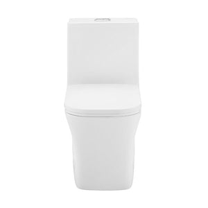 15" White Concorde Dual-Flush Square One-Piece Toilet
