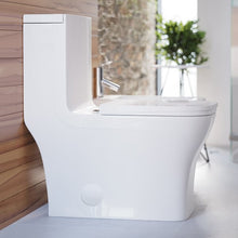 Load image into Gallery viewer, 15&quot; White Concorde Dual-Flush Square One-Piece Toilet
