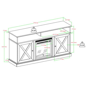 Concordia TV Stand for TVs up to 65" with Fireplace Included