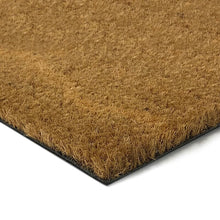 Load image into Gallery viewer, Brown Connally Welcome Poppy Flowers Natural Coir 30 in. x 18 in. Non-Slip Outdoor Door Mat 474AH
