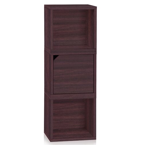 (2) Bolan Unit Storage Shelf Bookcases - Espresso #9258