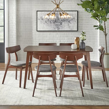 Load image into Gallery viewer, Walnut / Dark Gray Connors 6 - Person Dining Set
