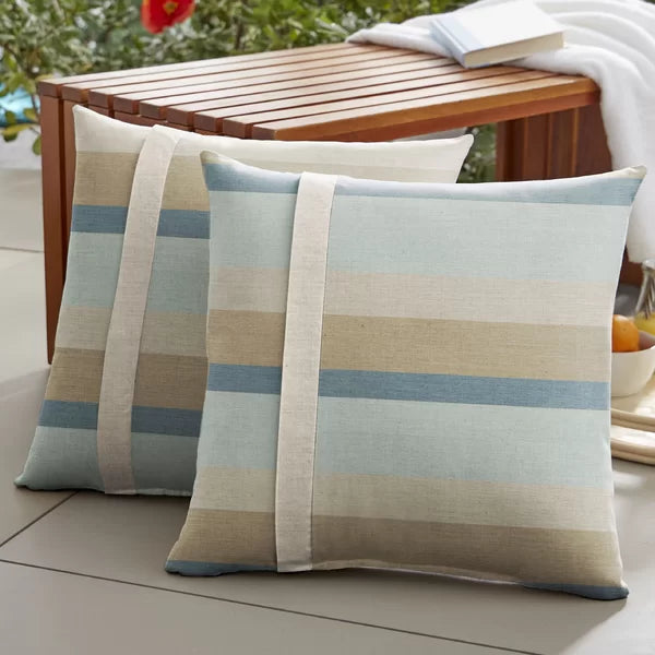Conroy Indoor/Outdoor Square Pillow Cover and Insert 18x 18 (Set of 2)