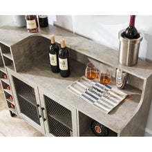 Load image into Gallery viewer, Concrete Console Bar Cabinet with Wine Storage
