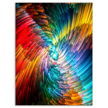 Load image into Gallery viewer, Contemporary &#39;Virtual Circling Vibrant Vortex&#39; Graphic Art Print on Wrapped Canvas Set of 3 #1379HW
