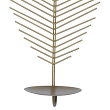 Load image into Gallery viewer, 14.5&quot; H x 6.25&quot; W x 4.5&quot; D Contemporary Leaf Shaped Matte Gold Wall Sconce
