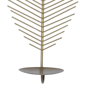 14.5" H x 6.25" W x 4.5" D Contemporary Leaf Shaped Matte Gold Wall Sconce