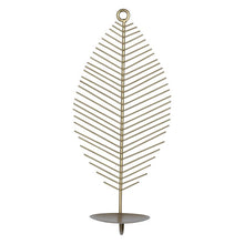 Load image into Gallery viewer, 14.5&quot; H x 6.25&quot; W x 4.5&quot; D Contemporary Leaf Shaped Matte Gold Wall Sconce

