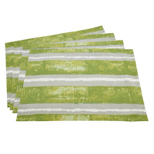 Load image into Gallery viewer, SET OF 4 Contrast Stripes Hand Blocked 20&quot; Cotton Placemat GL69
