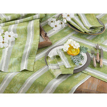 Load image into Gallery viewer, SET OF 4 Contrast Stripes Hand Blocked 20&quot; Cotton Placemat GL69
