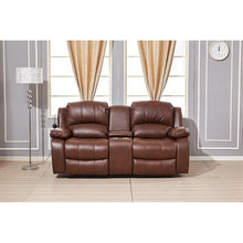 Load image into Gallery viewer, Convergent Faux Leather Pillow Top Arm Reclining Loveseat 1930AH
