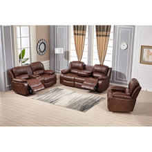 Load image into Gallery viewer, Convergent Faux Leather Pillow Top Arm Reclining Loveseat 1930AH
