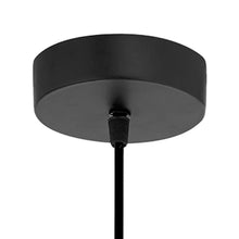 Load image into Gallery viewer, Black Metal Conical Pendant Light with Clear Glass Shade - 10&quot; x 10&quot; x 9.5&quot;/68.5&quot;

