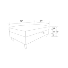 Load image into Gallery viewer, Cordell 51&#39;&#39; Wide Rectangle Ottoman with Storage
