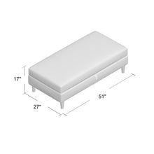 Load image into Gallery viewer, Cordell 51&#39;&#39; Wide Rectangle Ottoman with Storage
