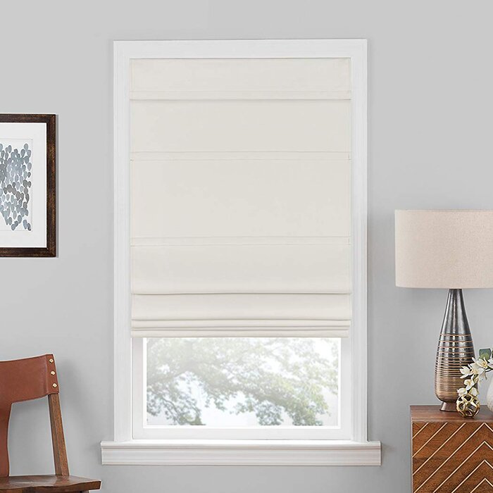 Cordless Roman Blackout Roman Shade - White - 478CE
