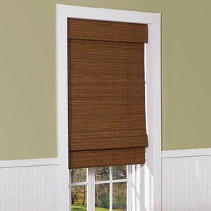 Cordless Semi-Sheer Brown Roman Shade #9407