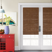 Load image into Gallery viewer, Cordless Semi-Sheer Brown Roman Shade #9407
