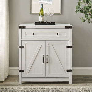 Brushed White Coridon 33'' Tall 2 - Door Accent Cabinet
