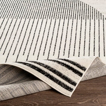 Load image into Gallery viewer, Corum Abstract Black/Ivory 9&#39;2&quot; x 12&#39; Area Rug 6635RR
