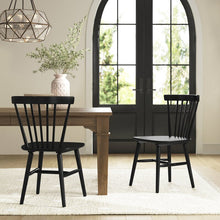 Load image into Gallery viewer, Black Costanza Solid Wood Windsor Back Side Chair (Set of 2)
