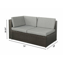 Load image into Gallery viewer, Cotswald Wicker/Rattan 5 - Person Seating Group with Cushions
