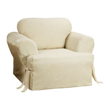 Load image into Gallery viewer, Natural Fabric Cotton Duck T-Cushion Armchair Slipcover (Two Slipcovers in One Box) 9893
