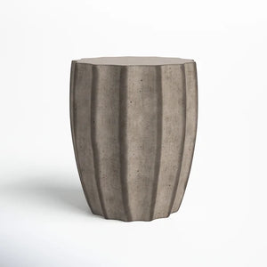 Coulver 17.7'' Tall Concrete Abstract End Table