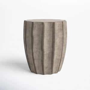 Coulver 17.7'' Tall Concrete Abstract End Table *AS-IS*