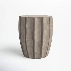 Coulver 17.7'' Tall Concrete Abstract End Table