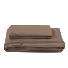 Load image into Gallery viewer, King/Cal. King Duvet Cover + 2 King Shams Taupe Courtemanche Microfiber Traditional Duvet Cover Set
