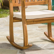 Load image into Gallery viewer, AS IS - Coyne Acacia Rocking Chair with Cushion (Set of 2) #AD277

