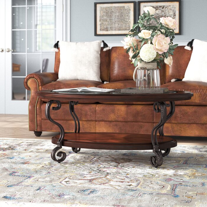 Craine 4 Legs Coffee Table with Storage, 20.25'' H X 48'' L X 33.75'' D