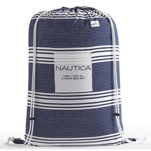 Load image into Gallery viewer, Full/Queen Comforter + 2 Standard Shams Navy Craver Standard Cotton 180 TC Reversible Comforter Set
