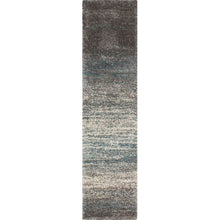 Load image into Gallery viewer, Bunderberg Abstract Shag Gray/Blue/Cream Area Rug #AD226
