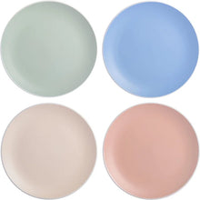 Load image into Gallery viewer, Creamy Tahini Stoneware Dinner Plate Set, Assorted, 12-Pieces
