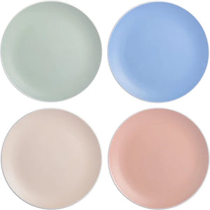 Creamy Tahini Stoneware Dinner Plate Set, Assorted, 12-Pieces