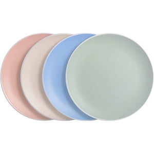 Creamy Tahini Stoneware Dinner Plate Set, Assorted, 12-Pieces