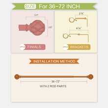 Load image into Gallery viewer, Creger Adjustable Single Curtain Rod EC1413
