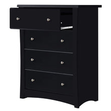 Load image into Gallery viewer, Crescent 4 Drawer Chest Black #1931hw
