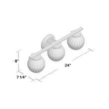 Load image into Gallery viewer, Brushed Nickel Crestmont 3-Light Dimmable Vanity Light MRM1687
