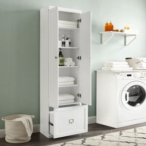 White Crestshire 74" Kitchen Pantry