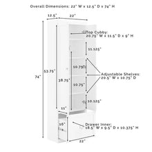 Load image into Gallery viewer, White Crestshire 74&quot; Kitchen Pantry
