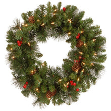 Load image into Gallery viewer, Crestwood 20" Lighted Polyvinyl Chloride Wreath
