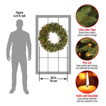 Load image into Gallery viewer, 30&quot; H x 30&quot; W x 4&quot; D Crestwood 30&quot;/36&quot; Lighted Wreath OG525
