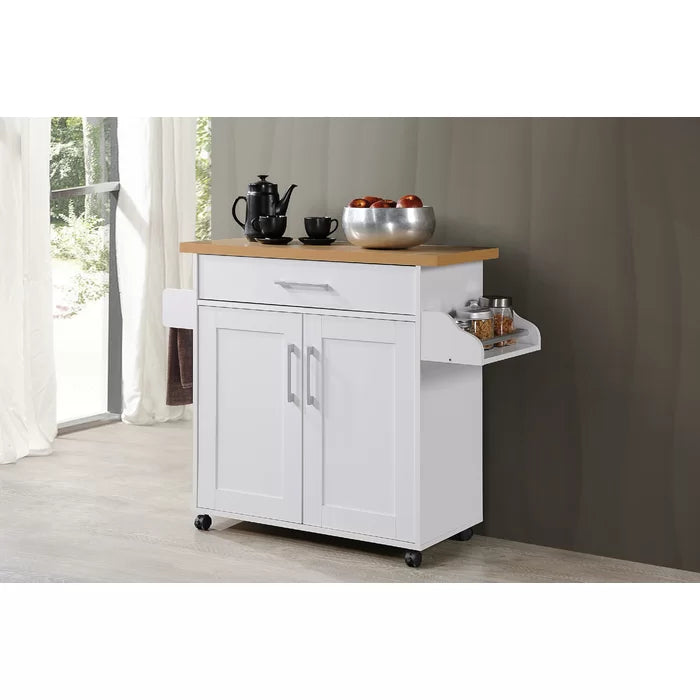 Crisfield 44.875'' Wide Rolling Kitchen Cart