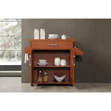 Load image into Gallery viewer, Crisfield Kitchen Cart Cherry # 2137HW
